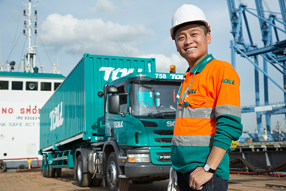Employee at the port