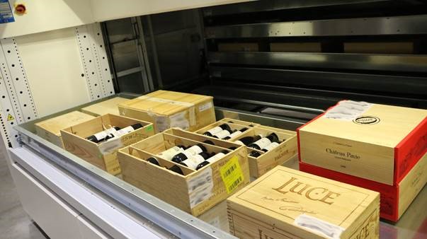 Wine being stored in a goods-to-man system at Toll City