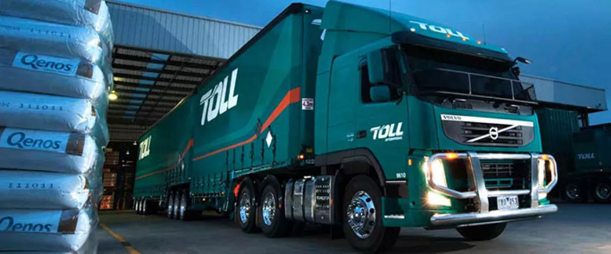 Toll trucks at a depot